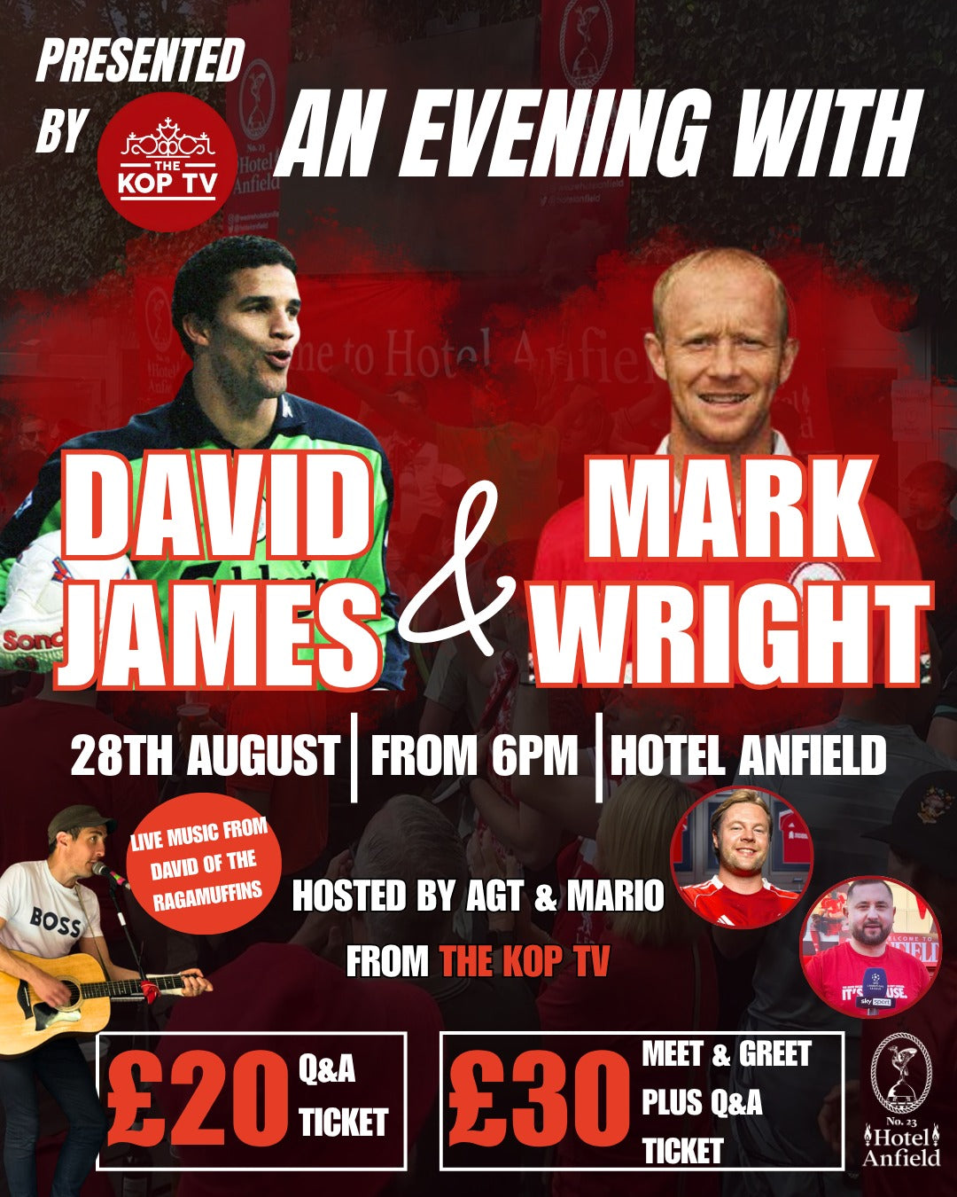 An Evening with David James & Mark Wright