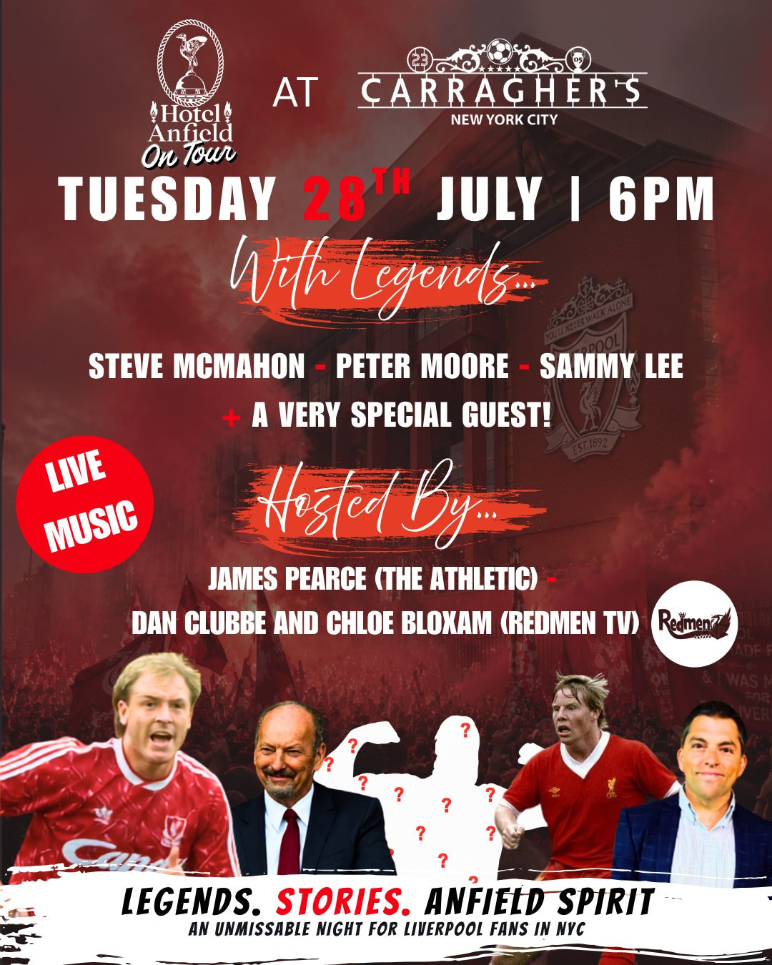 Carragher's Bar NYC Presents Liverpool Legends & Hotel Anfield on Tour